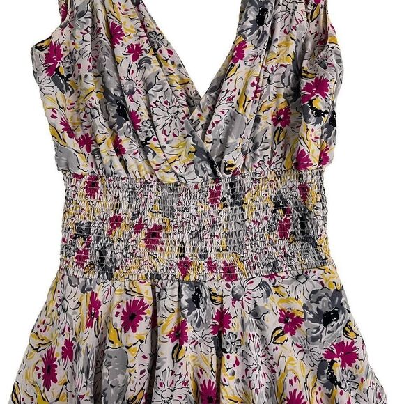 Parker Floral Cinched Waist Dress Size M - Picture 1 of 7